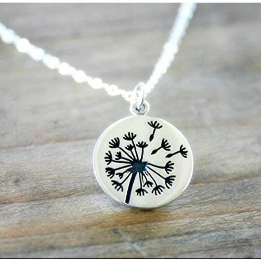 Silver Dandelion Necklace NWT - Picture 2 of 3